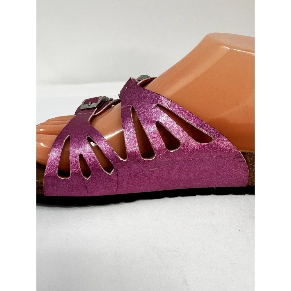 Birkenstock Betula Grenada Sandals Womens Sz 9 Pink Metallic Patent Leather